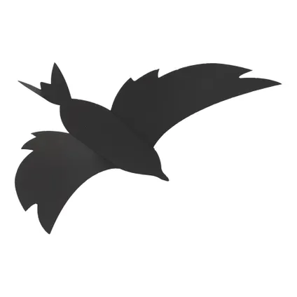 Securit krijtbordset 3D vogel zwart 7 stuks met  krijtmarker en bevestigingsstrips 4