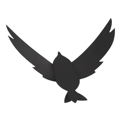 Securit krijtbordset 3D vogel zwart 7 stuks met krijtmarker en montagestrips 7