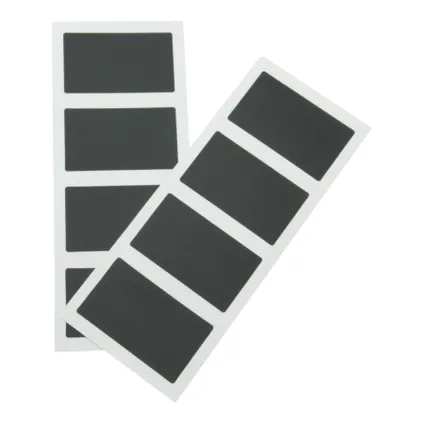 Securit krijtbordstickers rechthoekig zwart 8 stuks 3