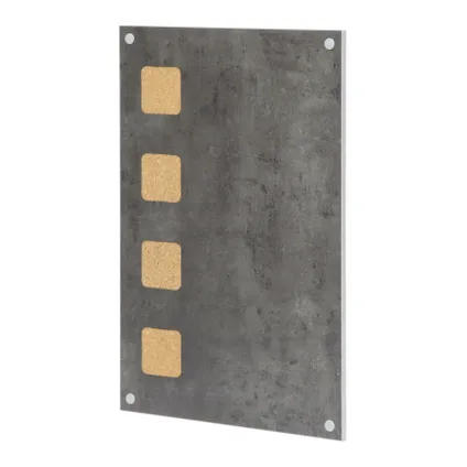 Securit wandbord Living Wall betonlook kurk 38x58cm met krijtmarker en montagekit 4