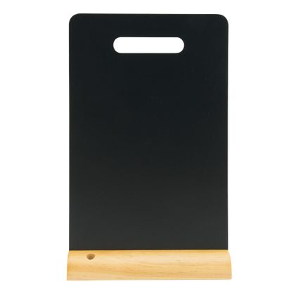 Securit krijtbord Silhouet tafel zwart met handvat en krijtmarker