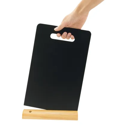 Securit krijtbord Silhouet tafel zwart met handvat en krijtmarker 4