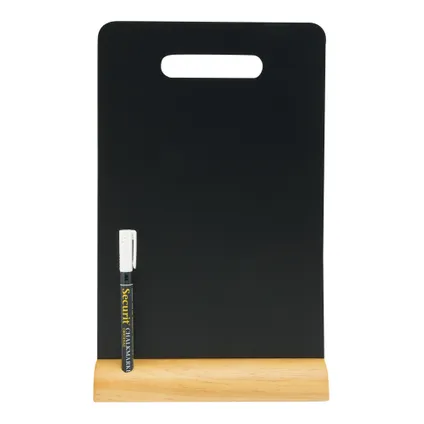 Securit krijtbord Silhouet tafel zwart met handvat en krijtmarker 5