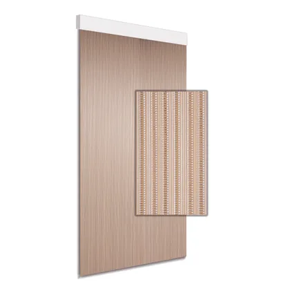 Degor deurgordijn Luxe Lamellen transparant/wit 90x210cm