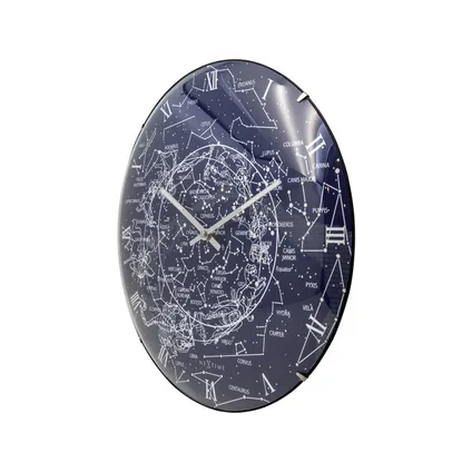 NeXtime - Horloge murale - Ø 35 cm - Vitre en dôme - Brille dans le noir - 'Milky Way dome' 3