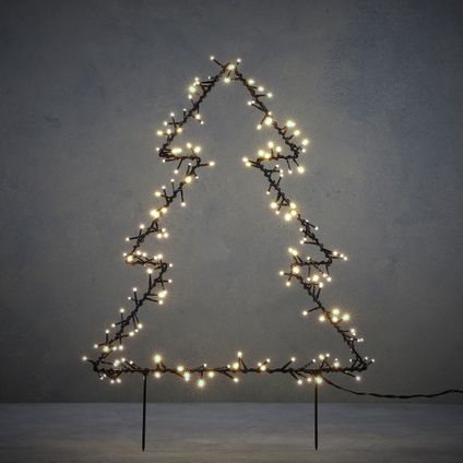 Kerstboom 115 LED klassiek wit 53x75cm