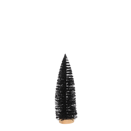 Kerstboom zwart deco 8x25cm