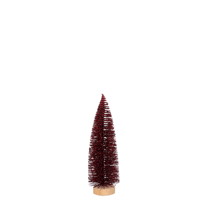 Sapin de Noël rouge déco 8x25cm