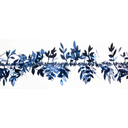 Guirlande de Noël feuilles bleues Ø9x200cm