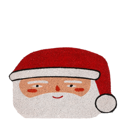 Deurmat kerstman hoofd rood - l60xb40cm