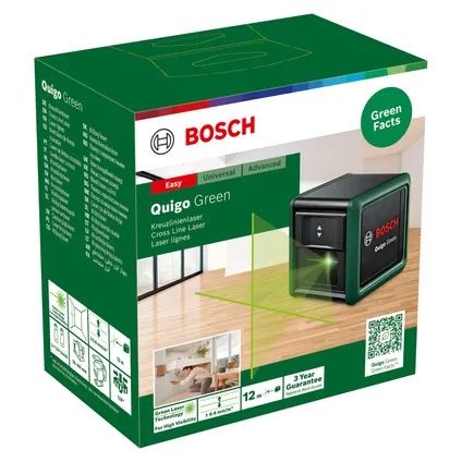 Bosch kruislijnlaser Quigo Green 12m 3