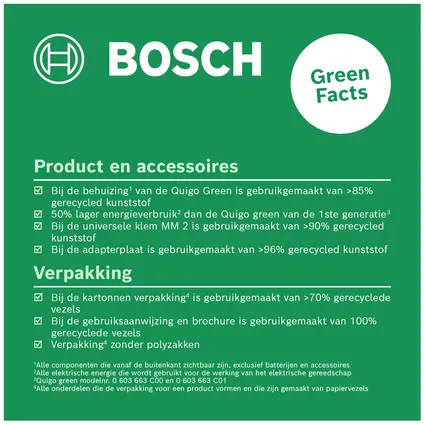 Bosch kruislijnlaser Quigo Green 12m 9