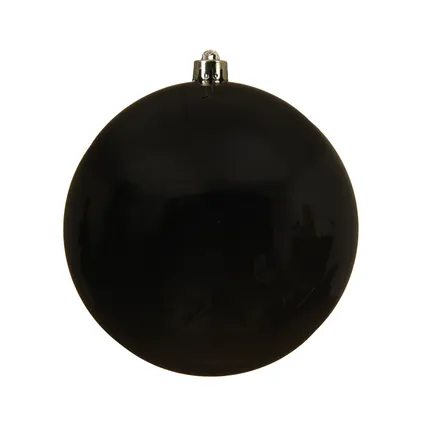 Boule de Noël Decoris plastique noir 14cm