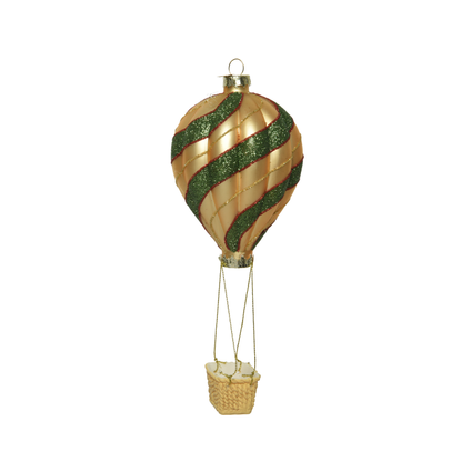 Decoris kersthanger luchtballon meerkleurig 13,5cm