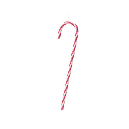 Decoris kerst ornament zuurstok kunststof rood/wit 6cm