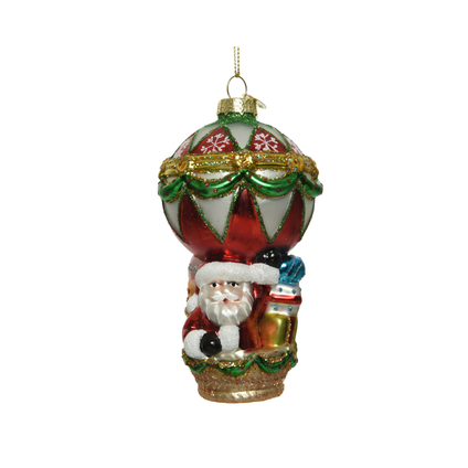 Suspension de Noël Decoris montgolfière multi 13cm