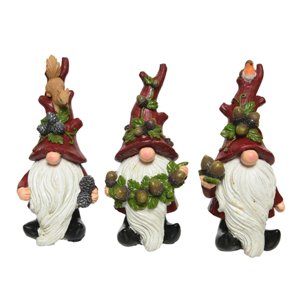 Figurine de Noël Decoris gnome 19,5cm divers