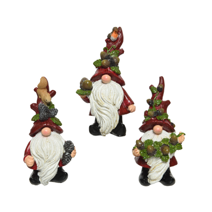 Figurine de Noël Decoris gnome 13,5cm divers