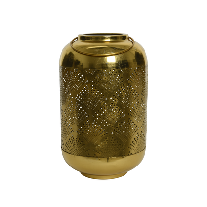 Decoris lantaarn ijzer 33.5cm goud