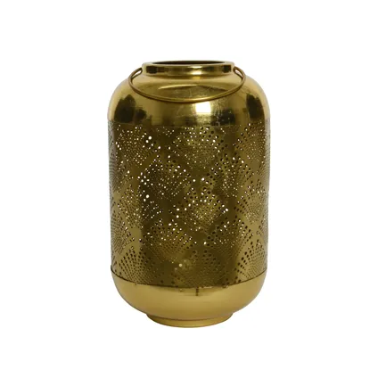 Decoris lantaarn ijzer 33.5cm goud