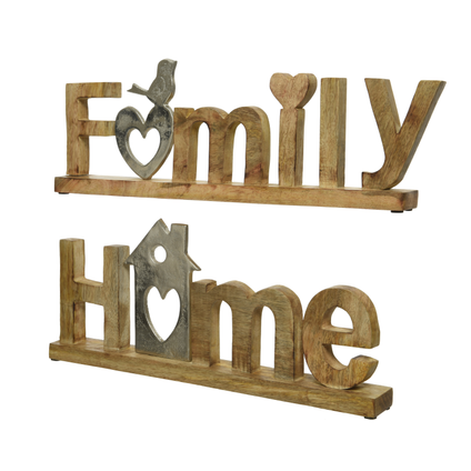 Decoris Family/home letters 17cm diversen