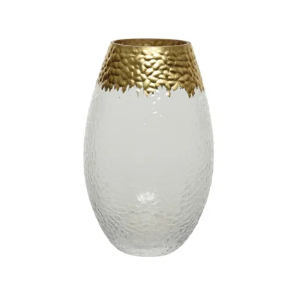 Vase Decoris en verre 16cm or