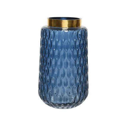 Vase Decoris verre bleu 26cm