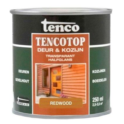 Tenco top deur en kozijn transparant halfglans redwood 250ml