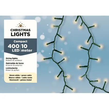 Guirlande lumineuse Compact 400 LED blanc chaud 10m 3