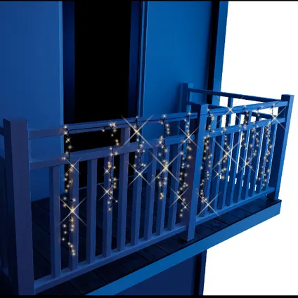 Guirlande luminaire balcon 256 LED blanc chaud 8 fonctions IP-44  4
