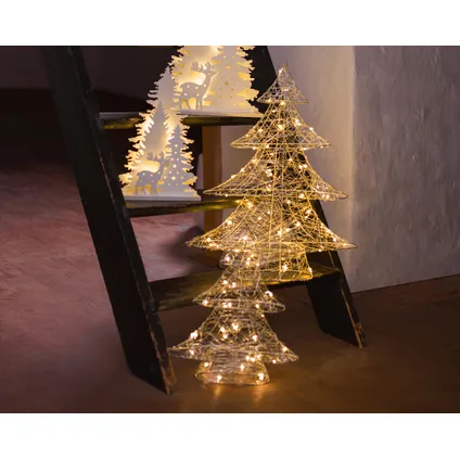 Micro LED sapin 40cm argent 3