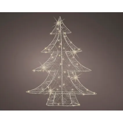 Micro LED sapin 60cm argent