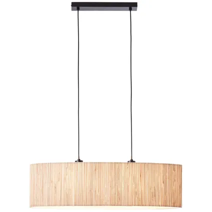Brilliant hanglamp Wimea zeegras zwart 2xE27 52W 5