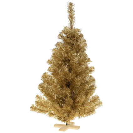 Decoris kerstboom goudkleurig 80cm