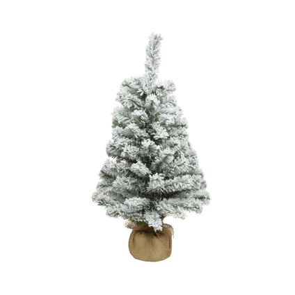 Decoris mini kerstboom Snowy groen 60cm