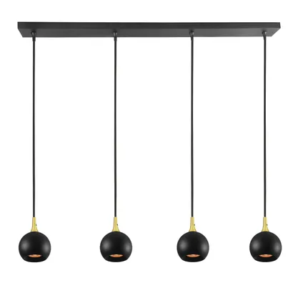 Lucide hanglamp Favori zwart 4xGU10
