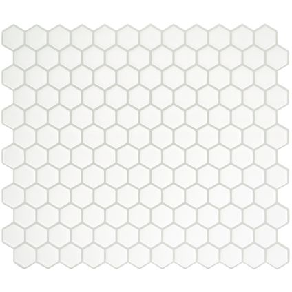 Smart Tiles 4 crédences adhésives Hexago Blanc 28.63x24.46cm