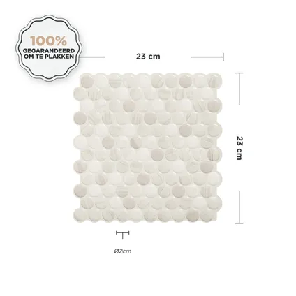 Zelfklevende achterwanden x4, 22.78 x 22.73cm - Smart Tiles Penny Terra 5