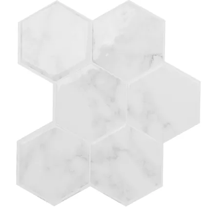 4 Smart Tiles zelfklevendeachterwanden - Hexa Yule