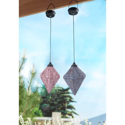 Luxform solar hanglamp Tyana roze ⌀15,5cm 2