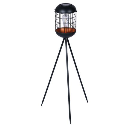 Lampe trépied Luxform Lighthouse solaire cuivre noir