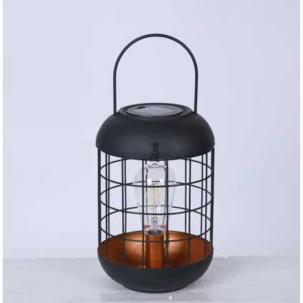 Luxform tafellamp Lighthouse solar zwart koper 2