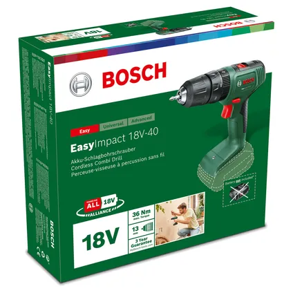 Bosch accuboormachine met klopfunctie EasyImpact-40 18V (zonder accu) 15