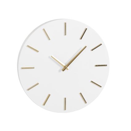Horloge Mica Decorations Brixen - 35.5x35.5x4 cm - Blanc
