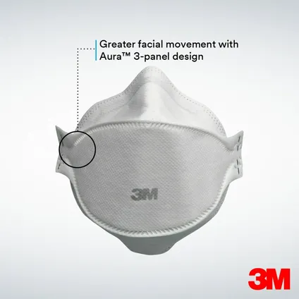 Masque anti-poussière 3M 9320D+ Aura™ FFP2 3pcs 9