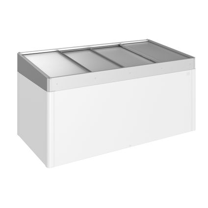 Biohort serre voor moestuinbox 2x1 zilver metallic
