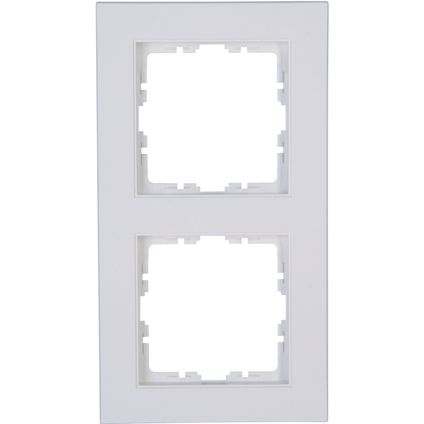 Plaque de recouvrement double vertical Kopp Athenis blanc mat