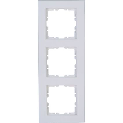 Kopp driedubbele verticale afdekplaat Athenis mat wit