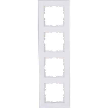 Kopp viervoudige verticale afdekplaat Athenis mat wit