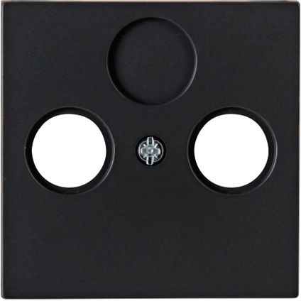 Kopp afdekplaat Athenis USB  mat-zwart